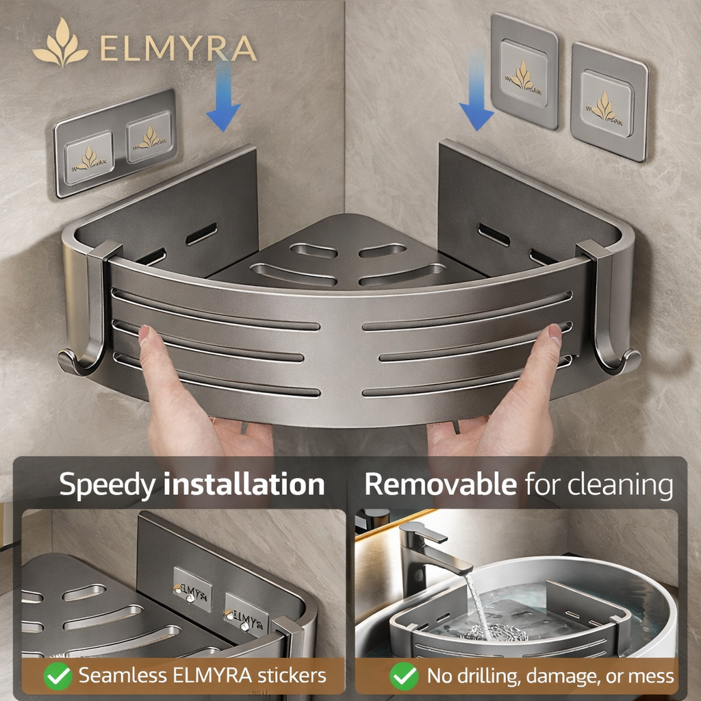 Premium Corner Shower Organizer  Space Aluminum